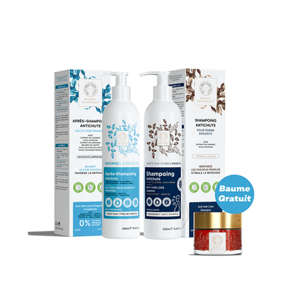 Kit Nettoyage « Antichute » (Shampoing + Après Shampoing) pour Femmes Enceintes