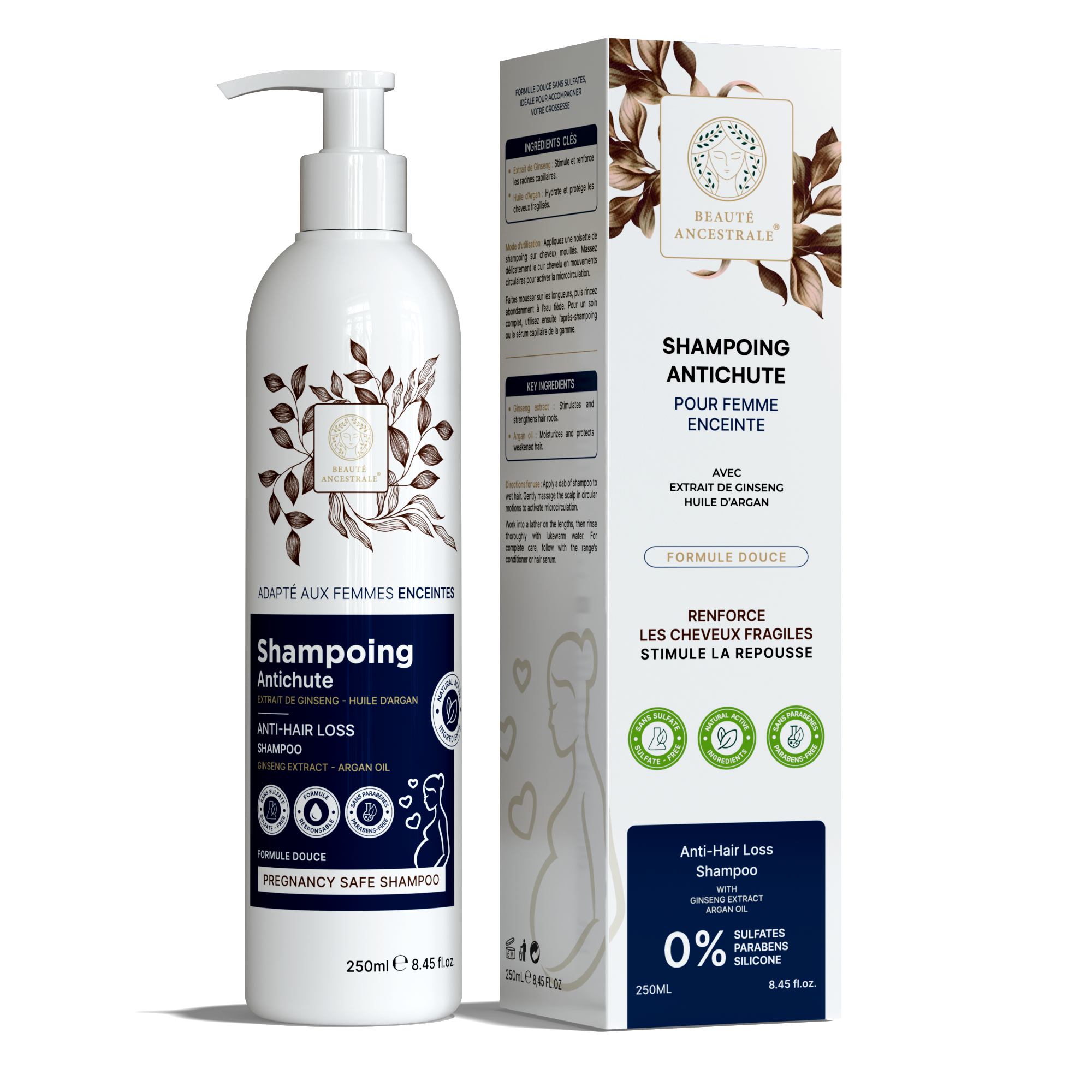 Shampoing antichute pour femme enceinte – 250ml